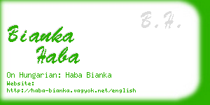 bianka haba business card